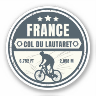 Col du Lautaret Franse Alpen fietstocht Sticker