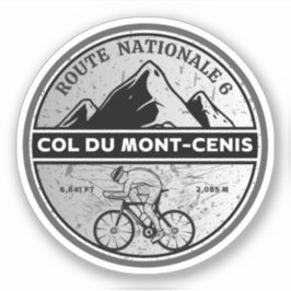 Col du Mont Cenis Franse massief alpine fiets Sticker