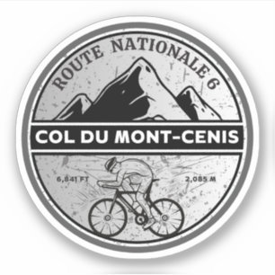 Col du Mont Cenis Franse massief alpine fiets Sticker