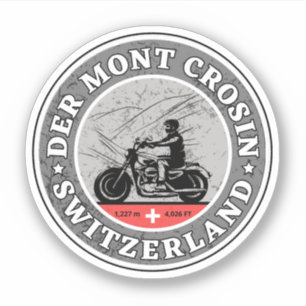 Col du Mont Crosin zwitserse-alpen motorfietstocht Sticker
