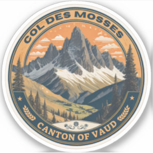 Col du Mosses kanton Vaud zwitserse alpiene weg Sticker