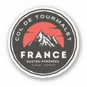 Col du Tourmalet-franse bergpas trip motobi Sticker