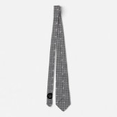 Col gris avec accent argenté Cravate homme à carre (Dos)