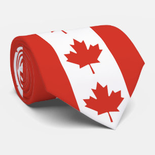 Col patriotique canadien cravate