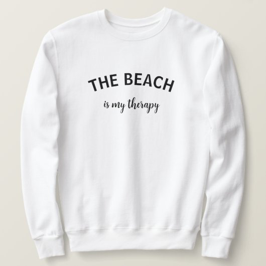 Col sweatshirt d'été de thérapie de plage (Design devant)