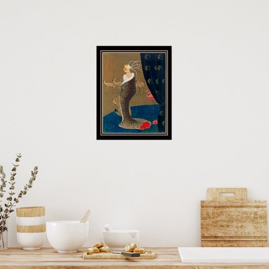 "Cola Abrigo" Art déco Impression par Chilton Long (Cuisine)