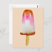 Cola popsicle schattige Summertime waterverf kunst Briefkaart (Voorkant / Achterkant)