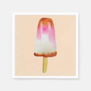Cola popsicle schattige Summertime waterverf kunst Servet