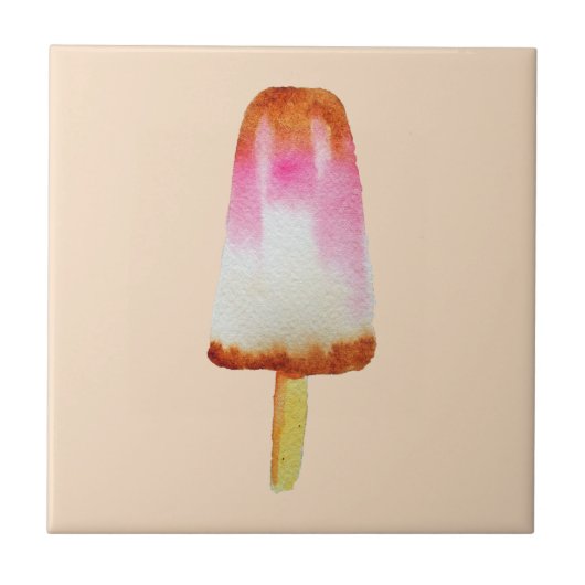 Cola popsicle schattige Summertime waterverf kunst Tegeltje (Voorkant)