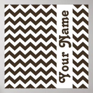 Cola Safari Chevron met aangepaste tekst Poster