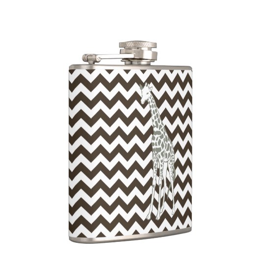 Cola Safari Chevron met Pop Art Giraffe Heupfles (Rechts)