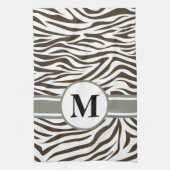 Cola Safari Zebra met monogram Theedoek (Verticaal)