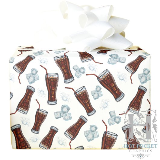 cola wrapping paper cadeaupapier