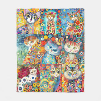 Colage Colage de chats colorés Couverture en polai