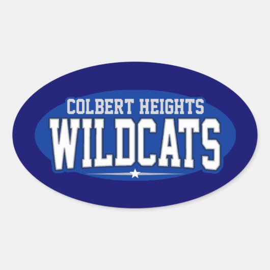 Colbert Heights High School; Wildcats Ovale Sticker (Voorkant)