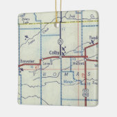 Colby Kansas kaart Keramisch Ornament (Links)