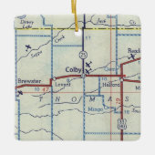 Colby Kansas kaart Keramisch Ornament (Voorkant)