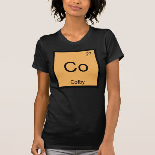 Colby Naam Chemie Element Periodiek Systeem T-shirt
