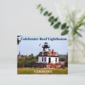Colchester Reef Lighthouse, Vermont Briefkaart (Staand voorkant)