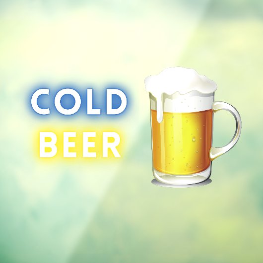 Cold Beer Convenience Store-gasstation Raamsticker (Vel 3)