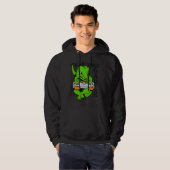 cold blooded gamer gecko lizard reptile hoodie (Voorkant volledig)