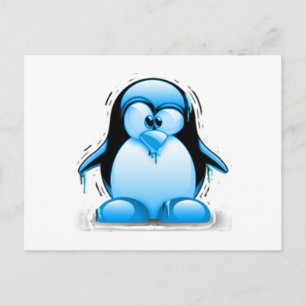 Cold Blue Tux Briefkaart