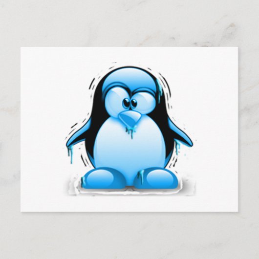 Cold Blue Tux Briefkaart (Voorkant)