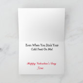 Cold Feet Romantische Valentijnsdag Kaart (Binnen)