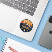 Cold Lake, Alberta Sticker (Laptop met iPhone)