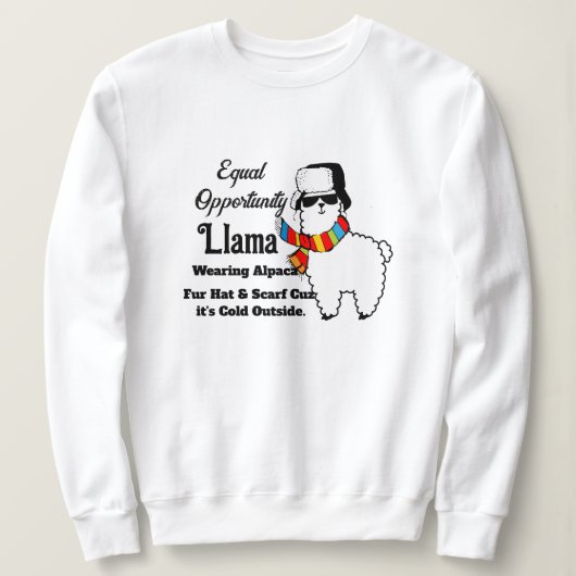 Cold Llama Sweatshirt - Funny Women's Hoodie (Design devant)