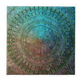 Cold Metal Flower Mandala Tegeltje (Voorkant)