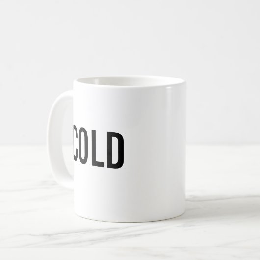 Cold minimalist white mug  (Devant gauche)