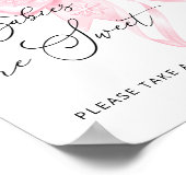 Cold Outside Pink Ribbon Baby's zijn zoet Poster (Hoek)