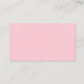 Cold Outside Winter Pink Bow Books voor Baby Informatiekaartje (Achterkant)