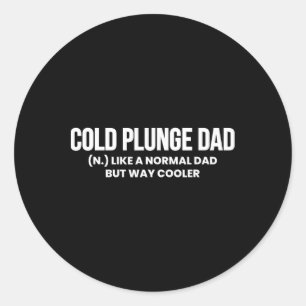 Cold Plunge Dad Definition Ice Bath Vaderdag Ronde Sticker