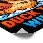 Cold Snowy Day Sarcastic Saying Funny Duck Winter Poster (Hoek)