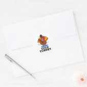 Cold Turkey Funny Animal Pun Ronde Sticker (Envelop)
