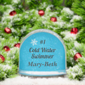 Cold Water Swimmer Swimming Number 1 Sneeuwbol (Kerstmis)