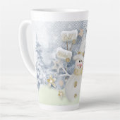 Cold Winter Snowman Latte Mok (Linkerhoek)