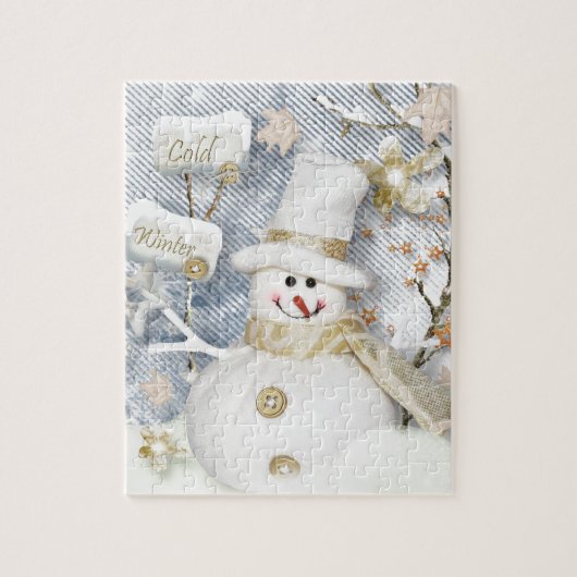 Cold Winter Snowman Legpuzzel (Verticaal)
