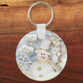 Cold Winter Snowman Sleutelhanger (Voorkant)