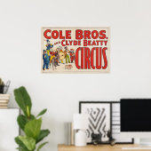 Cole Brothers en Clyde Beatty Circus Poster (Thuiskantoor)