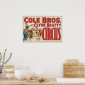 Cole Brothers et Clyde Beatty Circus Poster (Cuisine)