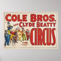 Cole Brothers et Clyde Beatty Circus Poster