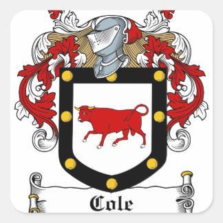 Cole-Irish-Crest Vierkante Sticker