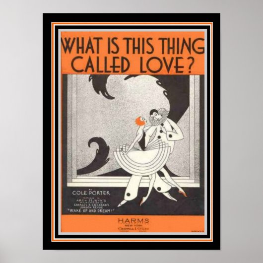 Cole Porter Partition Art Déco Musique 12 x 16 Imp (Devant)