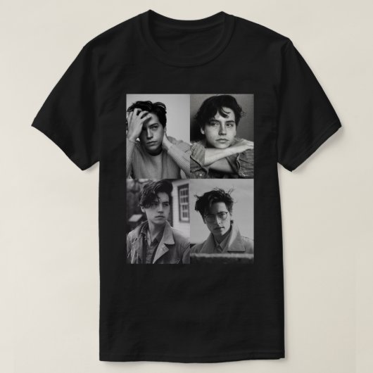 Cole Sprouse Collage B&W T-shirt (Design voorkant)