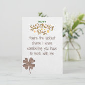 Colègue - Carte de vœux drôle de la Saint-Patrick (Debout devant)