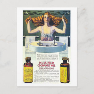 Coles Phillips art nouveau shampooing advertentie Briefkaart