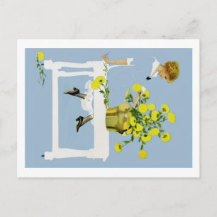Coles Phillips Fadeaway Chrysanten Briefkaart